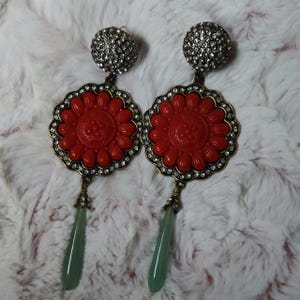 Brincos Vintage Heidi Daus Brincos Heidi Daus Brincos Abstratos Joias Tropicais Estilo Antigo Cristal Grande Acessórios de Luxo