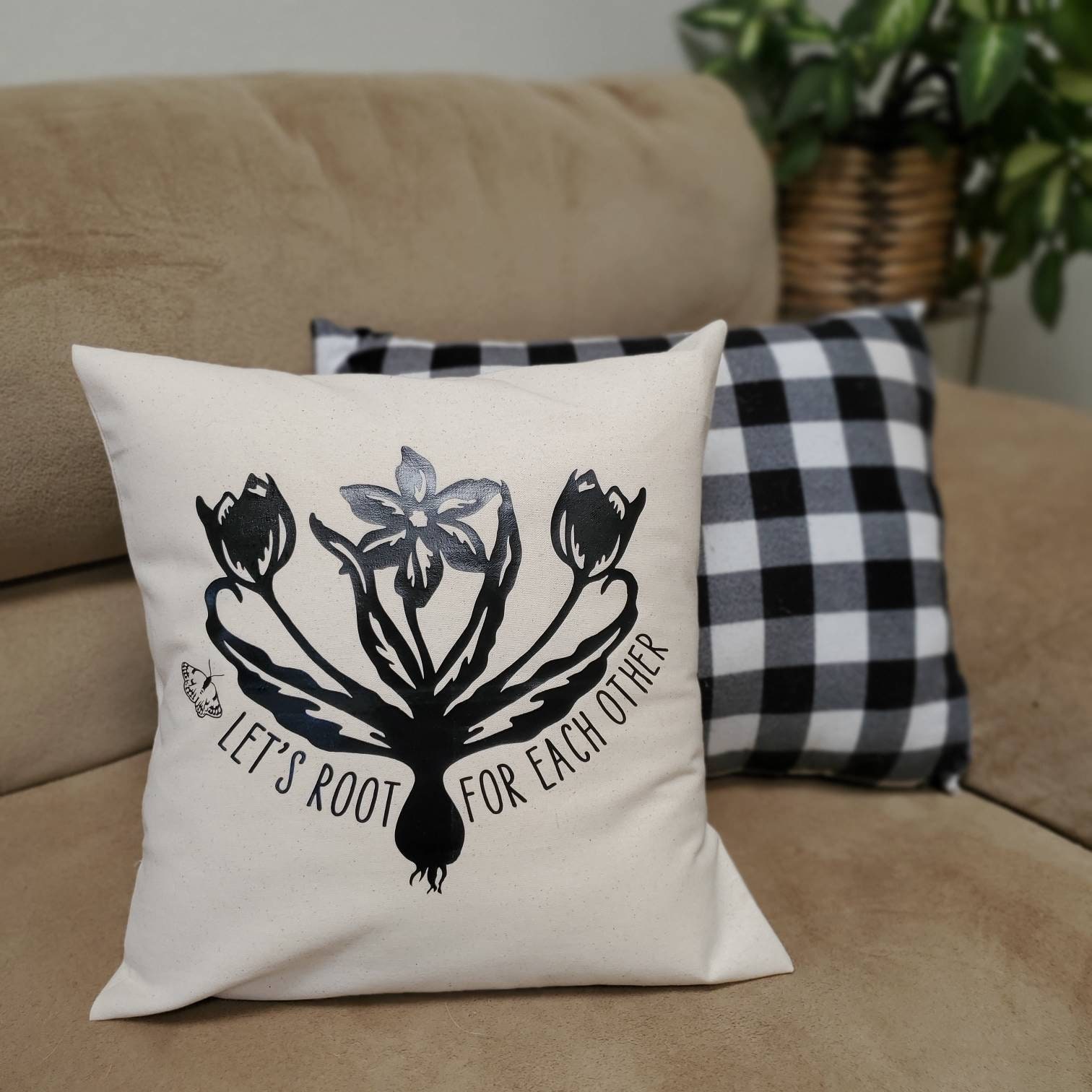 Inspirational Spring Flower Pillow Cover Boho Farmhouse Etsy