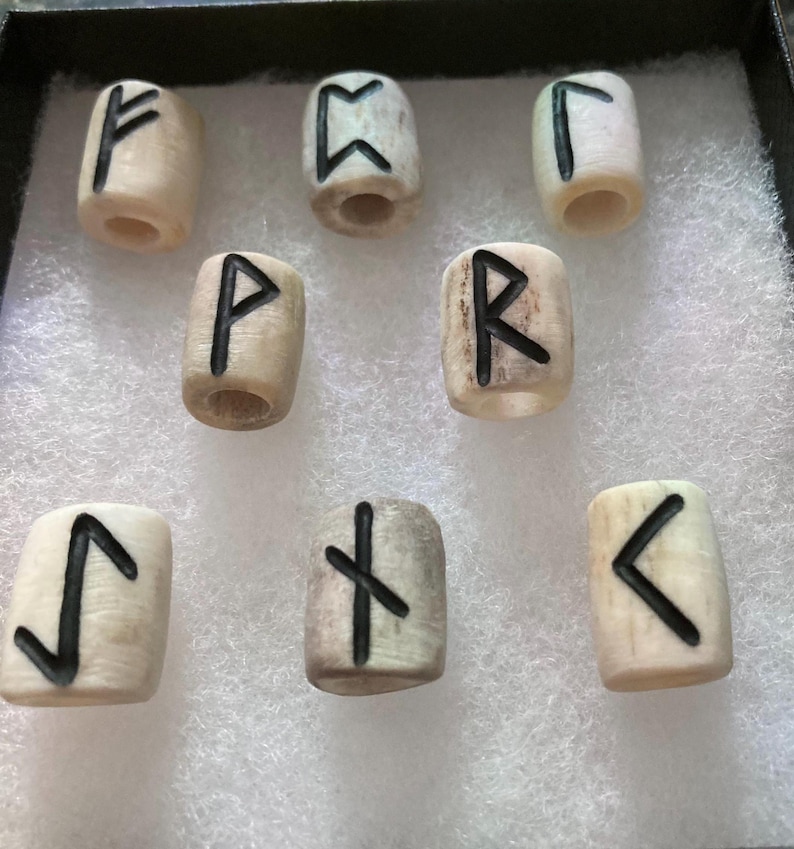 4 Piece Norse Rune Dread/beard/hair Beads - Etsy