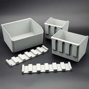 Système modulaire d'organisateur de porte sous l'évier - Ensemble de 3 conteneurs, installation sans perçage (impression 3D)