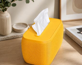 Moderne Weiden-Taschentücherbox, 3D-gedruckter Taschentuchhalter, minimalistisches Badezimmer-Schlafzimmerbüro-Dekor, individuelles Farbgeschenk
