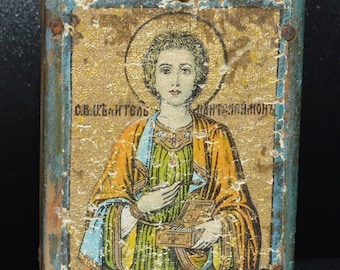 Antique Saint Icon: Original Orthodox Christian Art (Before 1917)
