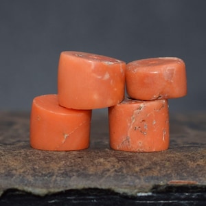 Cuentas de coral mediterráneo natural, cuentas de coral rojo antiguo, piedras preciosas de coral momo japonés natural antiguo, cuentas de coral sin tratar, coral rojo