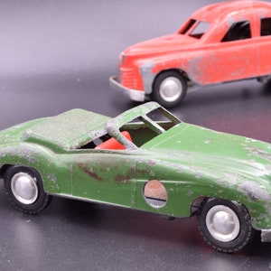 Toy car circa 1950s, Vintage toy car, Diecast toys, retro car for gift, vintage car for decor, toy car model, Oldsmar, tin car, Metal model