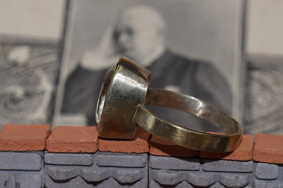 Vintage Art Deco style, Ukraine ring, silver 875,… - image 6