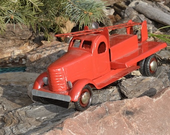 Collectible Metal Toy Ladder Truck, Antique Style 1960s