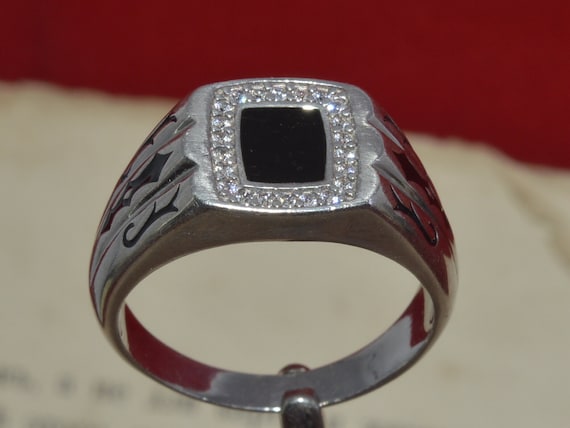 Sterling Silver 925 Unisex Ring With Stone - Size 12 - Etsy