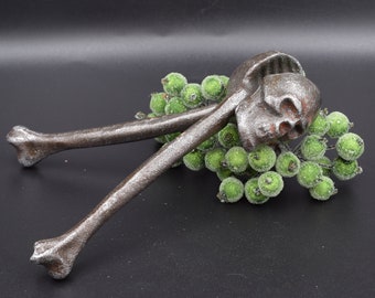 Vintage Metal Skull Nutcracker: Memento Mori Talisman
