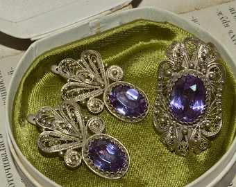 Stone Alexandrite. Vintage Ukraine Alexandrite set, Stone Changes Color, collectibles Jewelry, Alexandrite Ring, Alexandrite earrings. scan