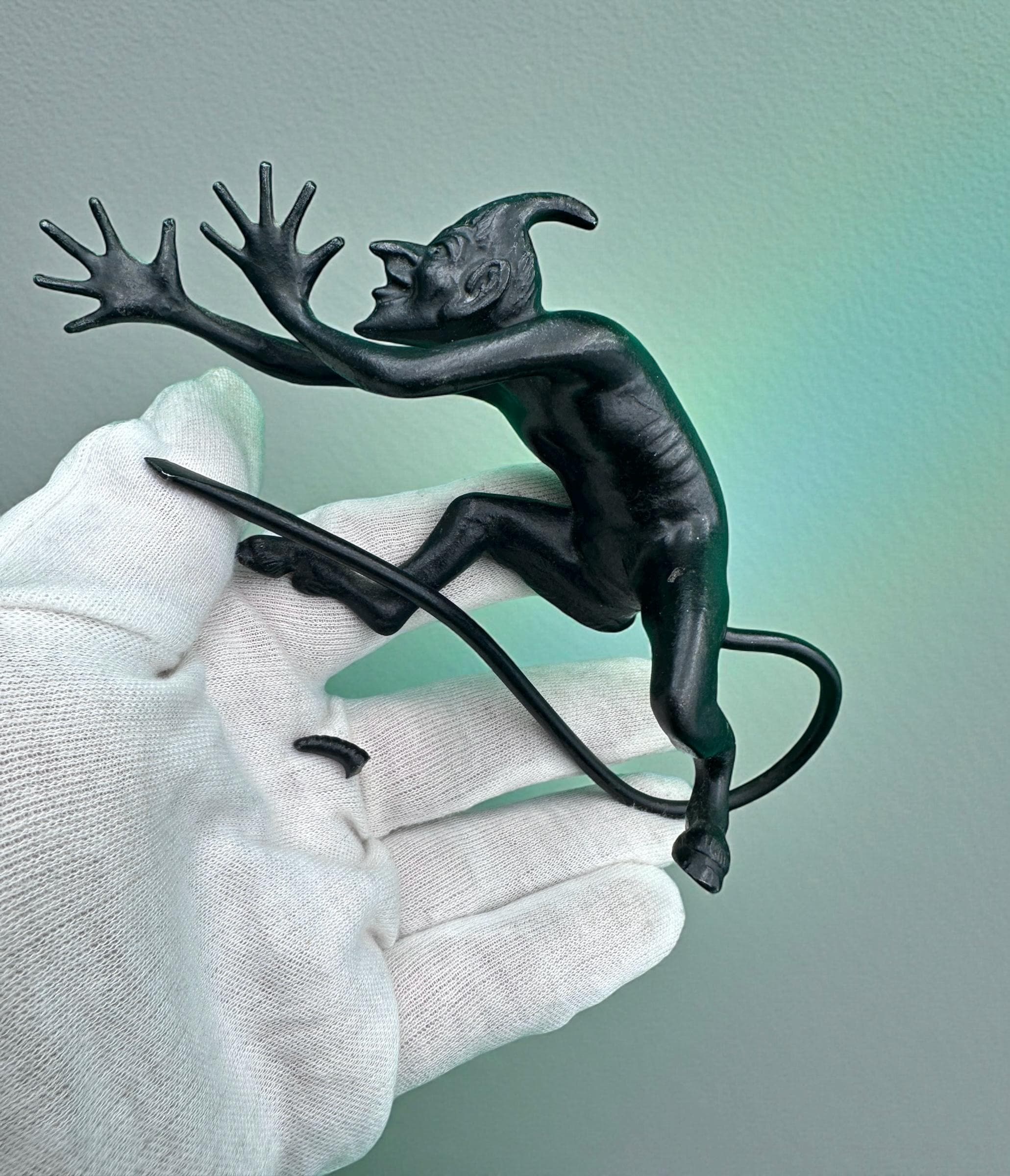 Halloween Gift Large Figure Devil Kasli : Vintage Memento Mori