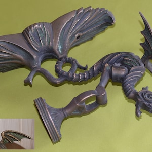 Dragon Lamp, Chinese dragon sculpture, dragon statue, dragon brass, dragon figurine, antique Dragon, Viennese bronze, home decor dragon Lamp