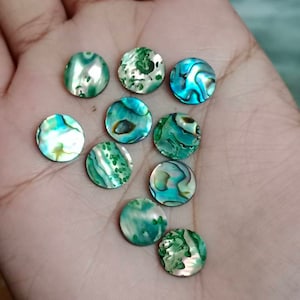 AAA Abalone Shell Round Coin Both Side Flat Discs Gemstones Size 8,9,10,11,12,13,14,15,16,17,18,19,20 MM