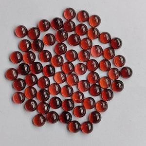Natural Garnet Round Flat Back Calibrated Cabochon Gemstone Size 3MM,4MM,5MM,6MM,7MM,8MM,9MM,10MM