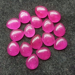 Natural Ruby Quartz Pear Cabochon Loose Gemstone 5x7,6x8,7x9,8x10,9x11,10x12,10x14,12x16,13x18,15x20,16x22,18x25,20x30 mm