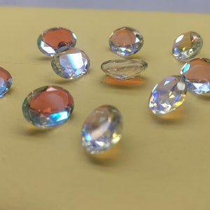 Pedra preciosa oval facetada Angle Aura, tamanho da pedra preciosa solta: 8x10,9x11,10x12,10x14,12x16,13x18,15x20,16x22,18x25,20 x 30 mm