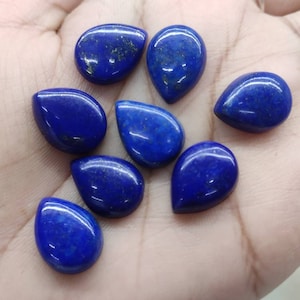 AAA Lapis lazuli Pear Shape Cabochon Gemstones With Flat Back(5x7,6x8,7x9,8x10,10x12,10x14,12x16,13x18,15x20,16x22,18x25,20x30mm)Size