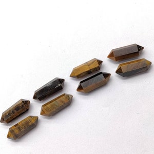 Tiger Eye loose gemstones in pencil shape, 5x16mm size for jewelry making