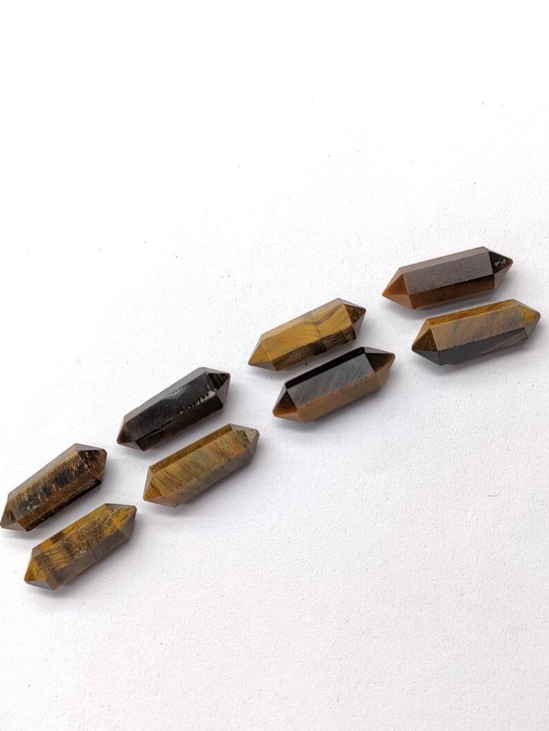 Tiger Eye loose gemstones in pencil shape, 5x16mm size for jewelry making