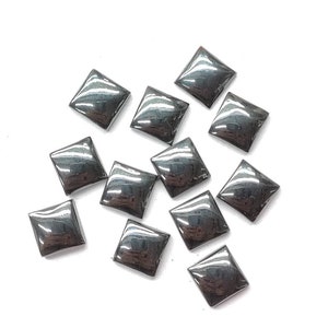 Hematite square,cabochon gemstone, flate back, sizes(2mm to 30mm)