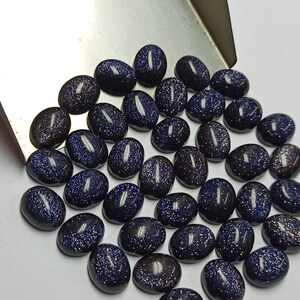 Synthetic Blue Sunstone Oval Shape Cabochon flat Back Gemstone Size-4x6,5x7,6x8,7x9,8x10,9x11,10x12,10x14,12x16,13x18,15x20,16x22,18x25MM
