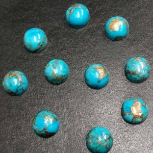 Blue Copper Turquoise Round Gemstone,(2mmto20mm)Size Available