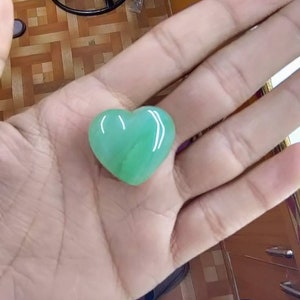 Cabochão em formato de coração de aventurina com uvas, tamanho da pedra preciosa: 12×14 mm, 24×27 mm