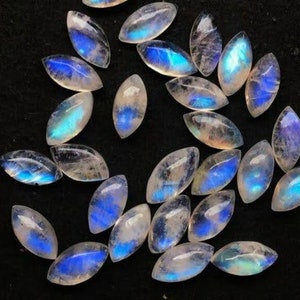 Natural rainbow moonstone, marquise shape cabochon(4x8,5x10,6x12,7x14,8x16,9x18,10x20,11x22,12x24,13x26,14x28,15x30mm)Size Available.