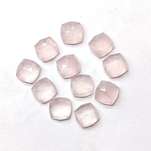Rose quartz cushion shape rose cut gemstone size:5MM,6MM,7MM,8MM,9MM,10,11MM,12MM,13MM,14MM,15MM,16MM,17MM,18MM,19MM,20MM