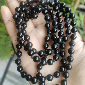 Black Onyx 108 japamala beads necklace, yoga jewelry necklace,Meditation Beads,Gemstone Necklace,Beaded Jewelry,Japa Mala,(6mm beads)