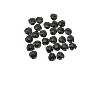 Black onyx heart shape Faceted both side chaker cut , Size=13MM