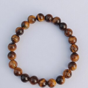 Handmade Tiger Eye gemstone bracelet gift for him