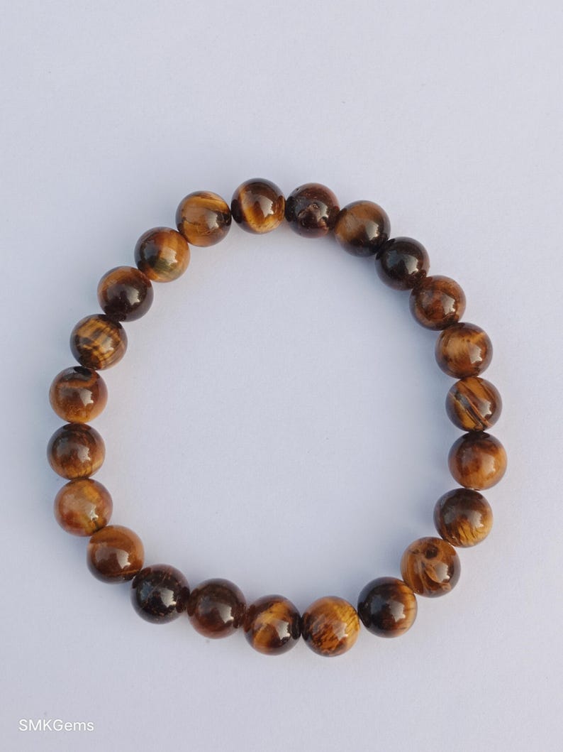 Handmade Tiger Eye gemstone bracelet gift for him