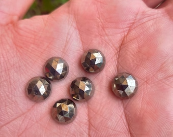 Natural Pyrite Round Rose Cut Loose Gemstone Size:3mm,4mm,5mm,6mm,7mm,8mm,9mm,10mm,11mm,12mm,13mm,14mm,15mm,16mm,17mm,18mm,19mm,20mm