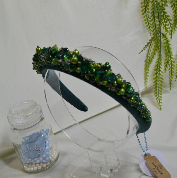 Emerald Forest Bombè 2.5 Cm Crystals and Pearls Hand 