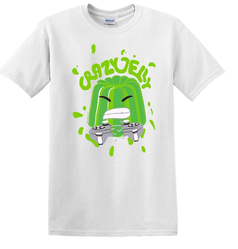 Crazy Jelly Girls Boys Tshirt Youtuber Gamer Face Tee Top Kids Etsy - jelly shirt original roblox