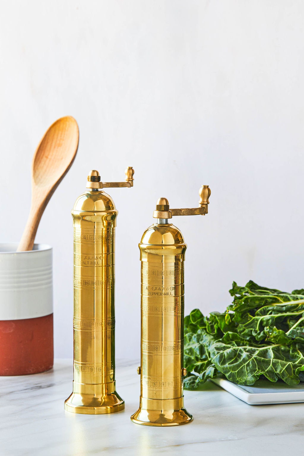 Salt and Pepper Mill Set Brass Salt and Pepper Mills Salt Etsy Canada