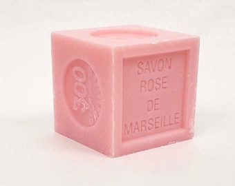 Savon De Marseille 300g LARGE CUBE, Marseille Soap, French Marseille Soap, Authentic Marseille Soap, Marseille Soap Scented Rose