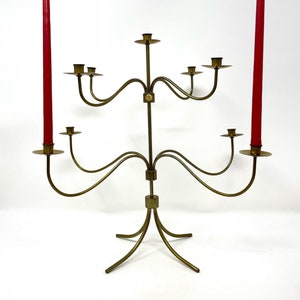 Vintage Midcentury Modern 1950s Josef Frank Brass 9 Arm Candelabra by Svenskt Tenn Sweden