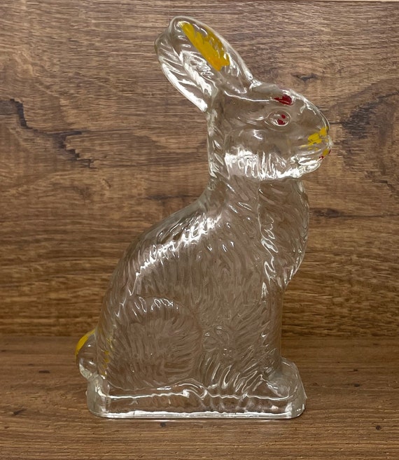 Vintage Jeannette Glass J.H. Millstein Sitting Bunny Rabbit Empty