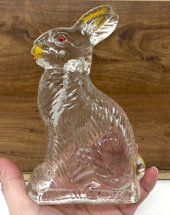 Vintage Jeannette Glass J.H. Millstein Sitting Bunny Rabbit Empty