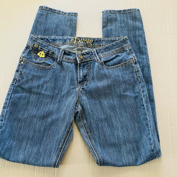 Dereon Womens Denim Jeans Stretch Embroidered Pockets… - Gem