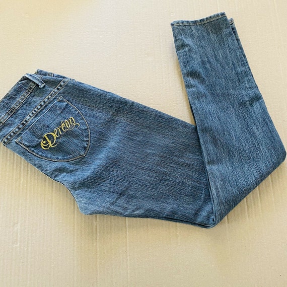 Dereon Womens Denim Jeans Stretch Embroidered Pockets… - Gem