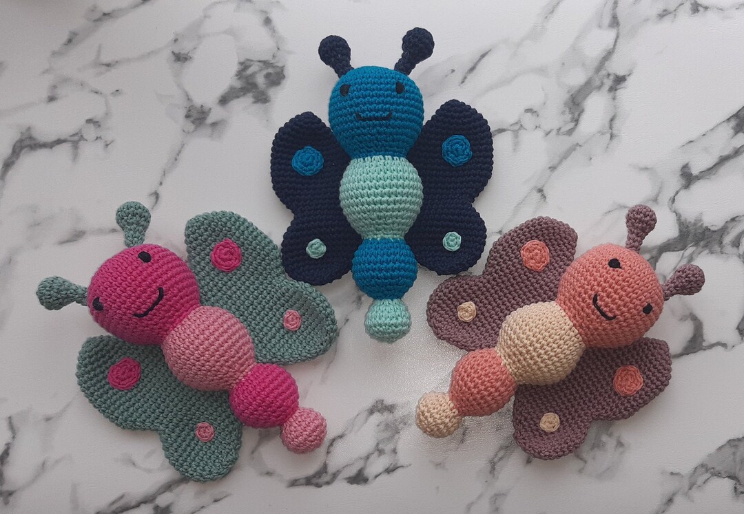 Butterfly Rattle Crochet Butterfly Rattle Pattern - Etsy