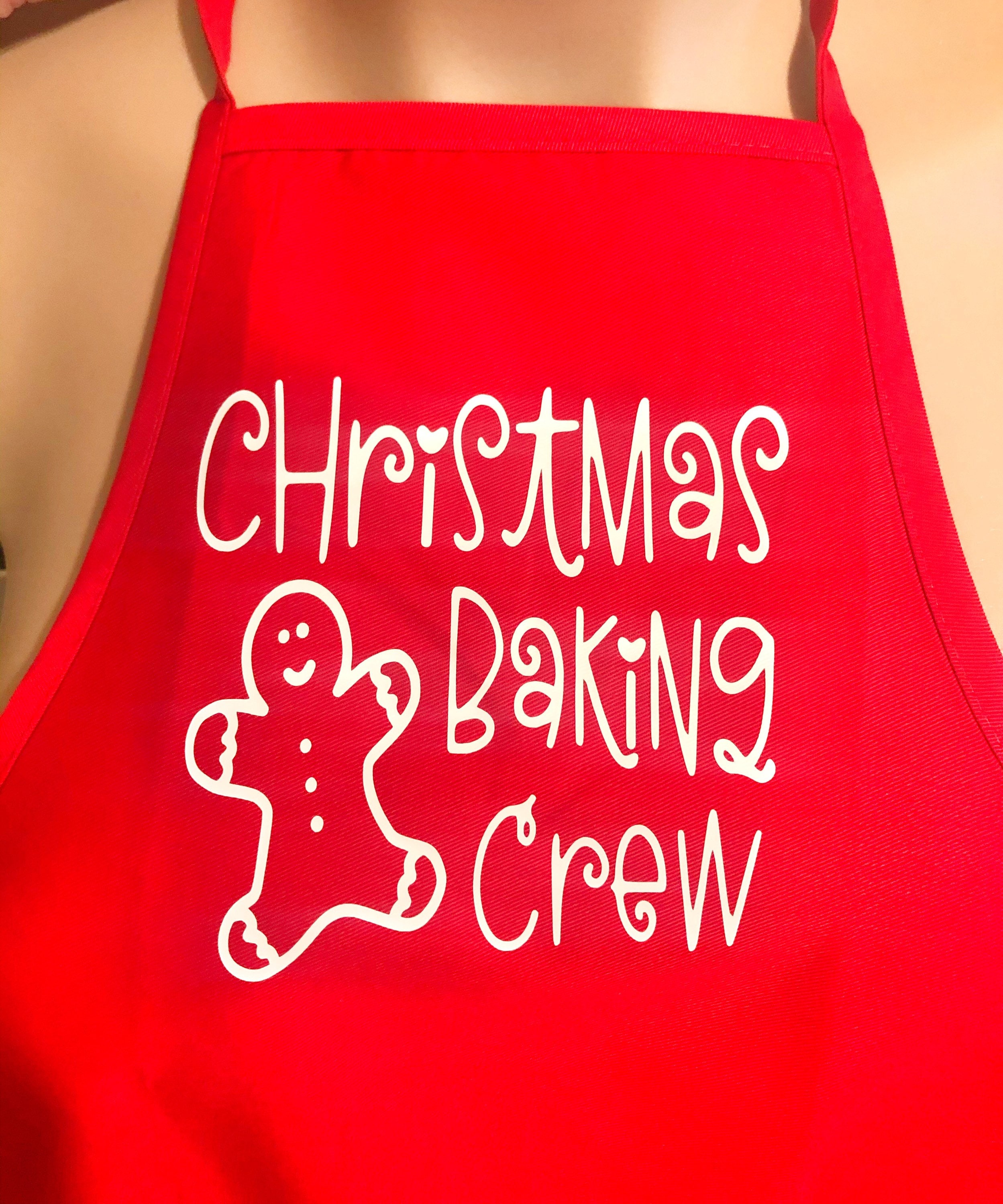 Christmas Cookie Crew Kids Red Apron Etsy UK