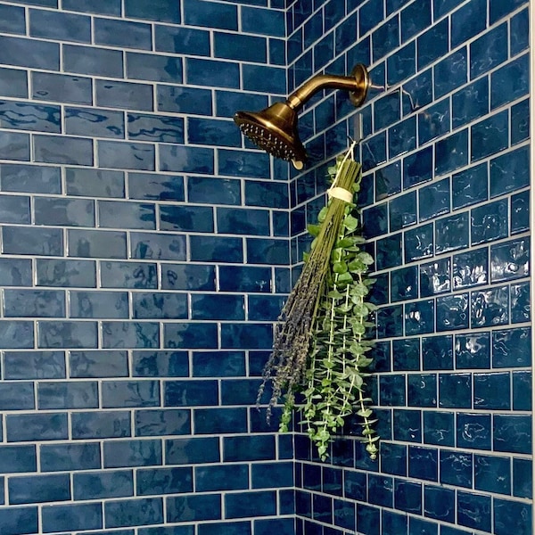 USA Eucalyptus Lavender Shower Bundle, Fresh Aromatherapy Plant for Shower, Dried Lavender and Eucalyptus Bundle Hanging Bathroom Plants