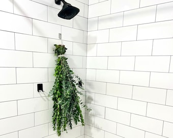 Eukalyptus Set mit Myrte: Handgefärbt mit frisch geschnittener Myrte, frischem Eukalyptus und Kräuterduft für den Spa-Tag.