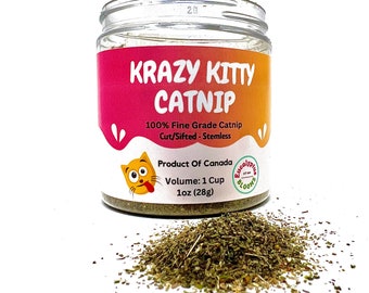 Potent Cat Nip In A Jar, Organic Captnip Calming Cats, Cat Weed High, Energy for Cats, Cat Crack, Safe and Nonaddictive, Catnip Toy Fill