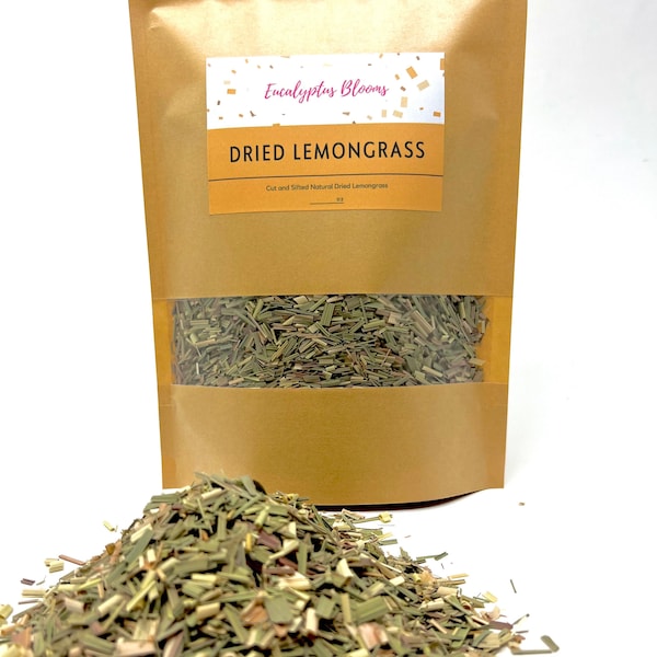 Dried Lemongrass and Organic, Fresh Cut Lemongrass for Tea, Cut and Sifted Lemongrass, Farm Fresh Lemongrass Stems, Bulk Lemongrass Tea