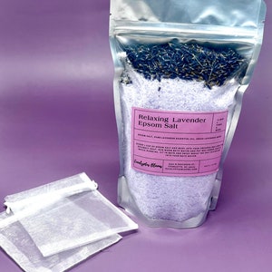 Lavender Epsom Salt Bath Soak: Muscle Relief with French Lavender image 4