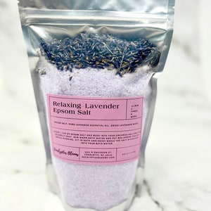 Lavender Epsom Salt Bath Soak: Muscle Relief with French Lavender image 5